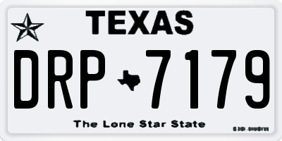 TX license plate DRP7179