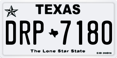 TX license plate DRP7180