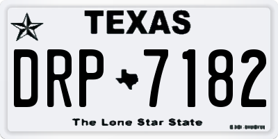 TX license plate DRP7182