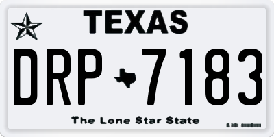 TX license plate DRP7183