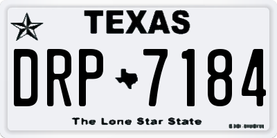 TX license plate DRP7184
