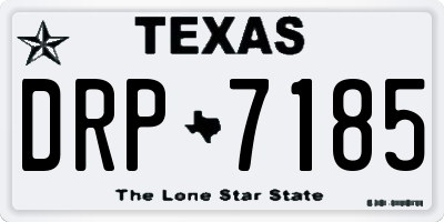 TX license plate DRP7185