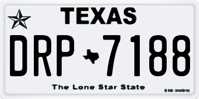 TX license plate DRP7188