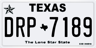 TX license plate DRP7189