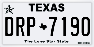 TX license plate DRP7190