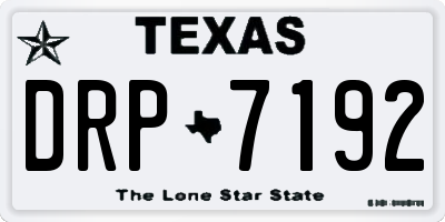 TX license plate DRP7192