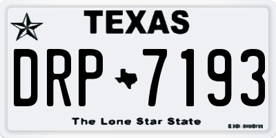 TX license plate DRP7193