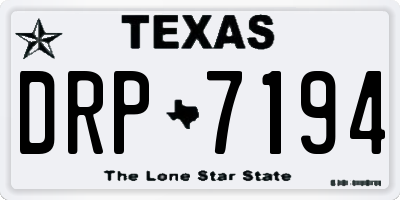 TX license plate DRP7194