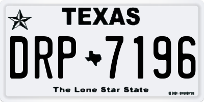 TX license plate DRP7196