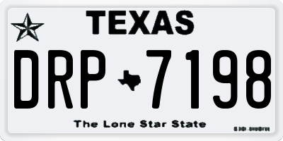 TX license plate DRP7198