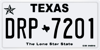 TX license plate DRP7201