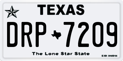 TX license plate DRP7209
