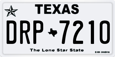 TX license plate DRP7210