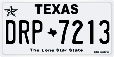 TX license plate DRP7213