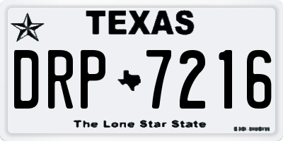 TX license plate DRP7216