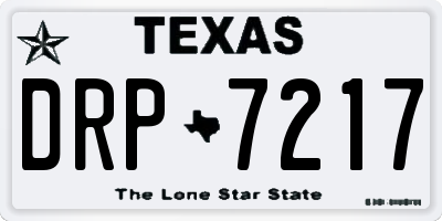 TX license plate DRP7217