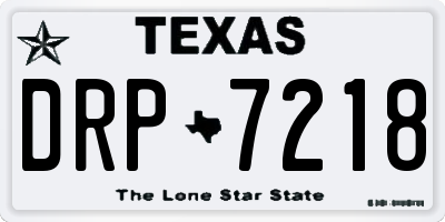 TX license plate DRP7218