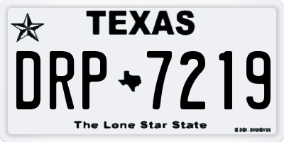 TX license plate DRP7219