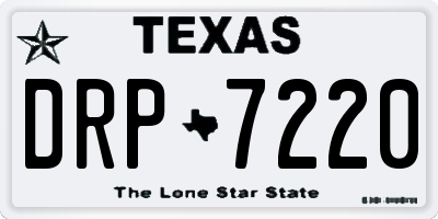 TX license plate DRP7220