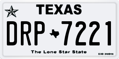 TX license plate DRP7221