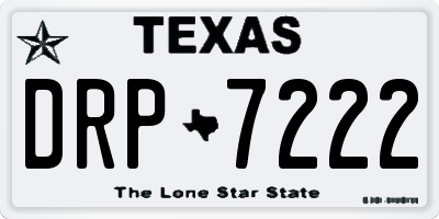 TX license plate DRP7222