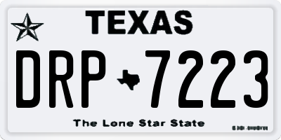 TX license plate DRP7223