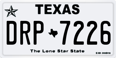 TX license plate DRP7226