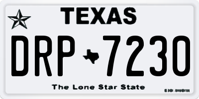 TX license plate DRP7230