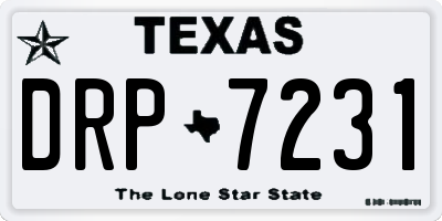 TX license plate DRP7231