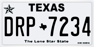 TX license plate DRP7234