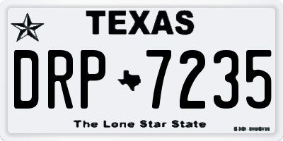 TX license plate DRP7235