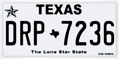 TX license plate DRP7236