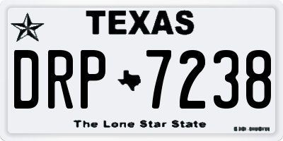 TX license plate DRP7238