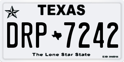 TX license plate DRP7242