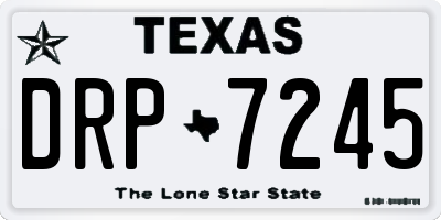 TX license plate DRP7245