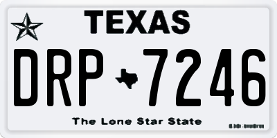 TX license plate DRP7246