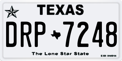TX license plate DRP7248