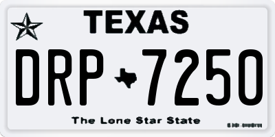 TX license plate DRP7250