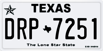 TX license plate DRP7251