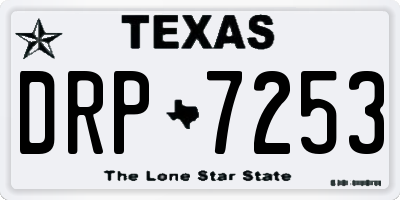 TX license plate DRP7253