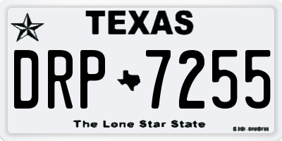 TX license plate DRP7255