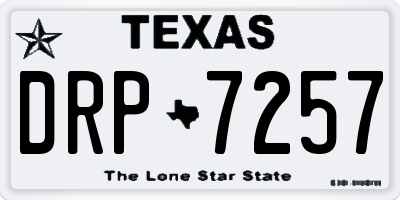 TX license plate DRP7257