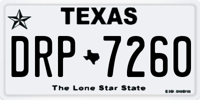 TX license plate DRP7260