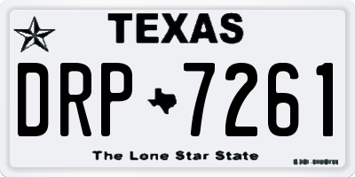TX license plate DRP7261