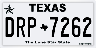 TX license plate DRP7262