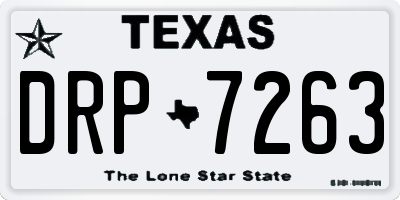 TX license plate DRP7263