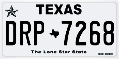 TX license plate DRP7268