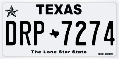 TX license plate DRP7274