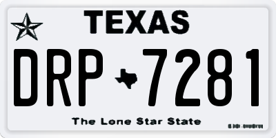 TX license plate DRP7281