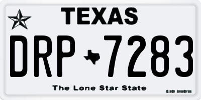 TX license plate DRP7283